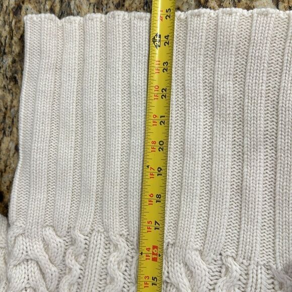 AKNVAS Kendall Wool Blend Cable Knit Sweater In Off White Size L - Picture 10 of 10